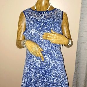 Blue Spring Dress with jewelry Women's Apt 9 sleeveless XL